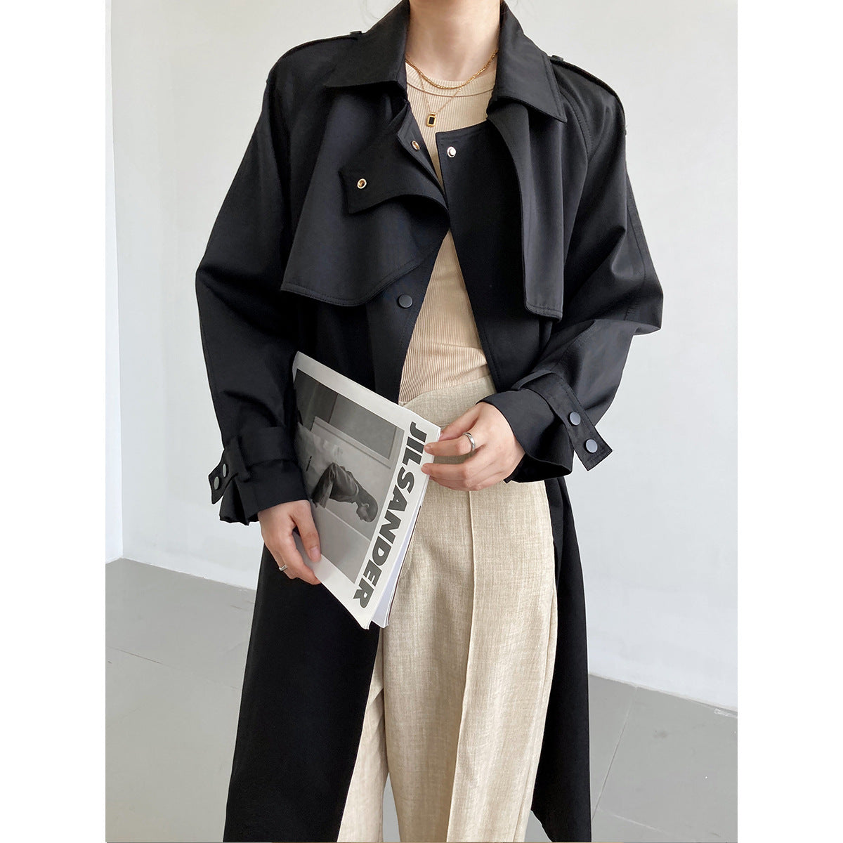 Classy Women Long Windbreak Coats