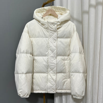 Winter Down Fashion Overcoats with Hats