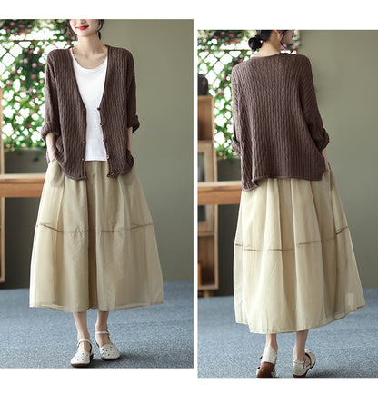 Summer Organza Elegant Women Skirts