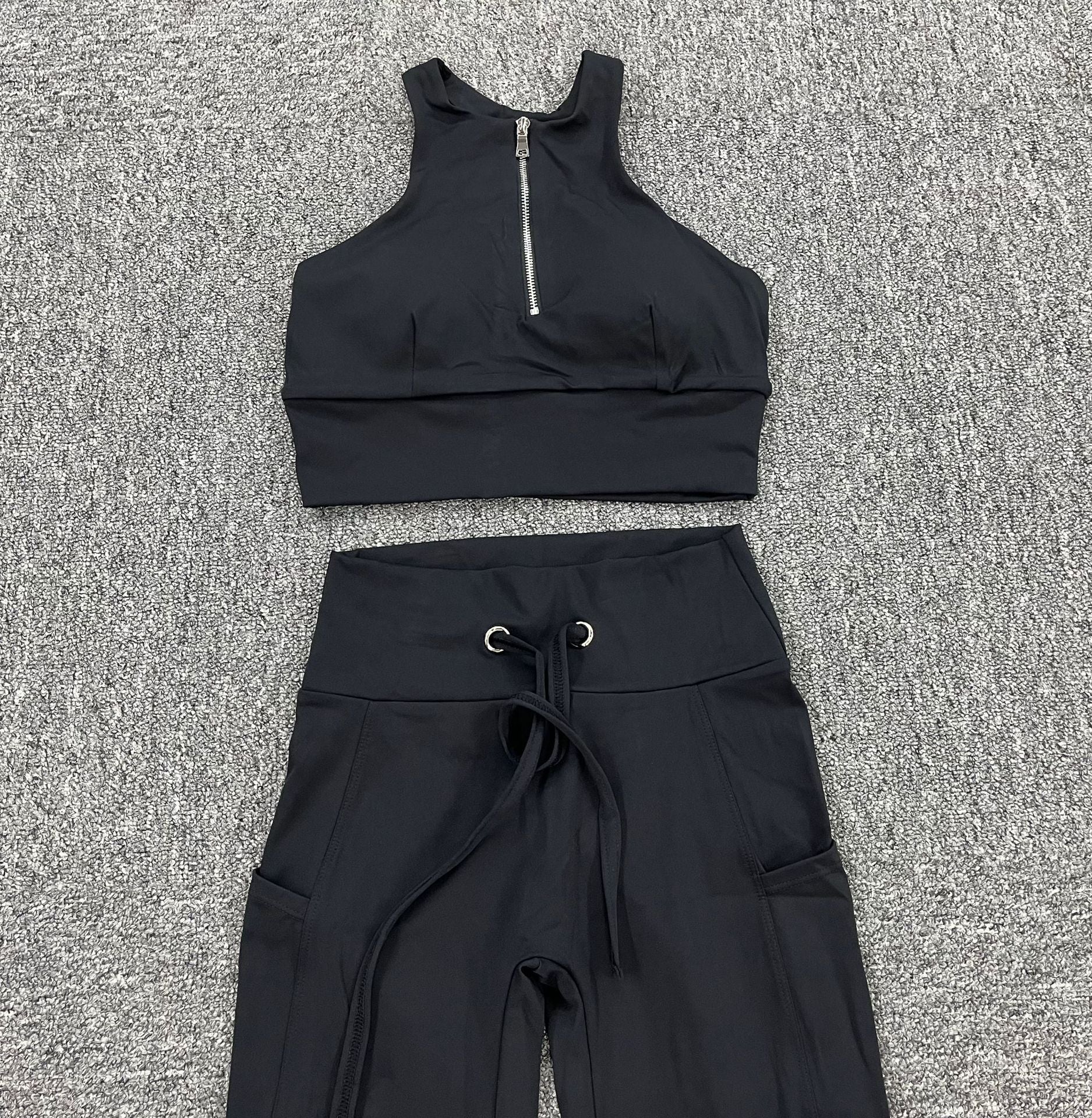 Sexy Drawstring Elastic Sports Yoga Suits for Women