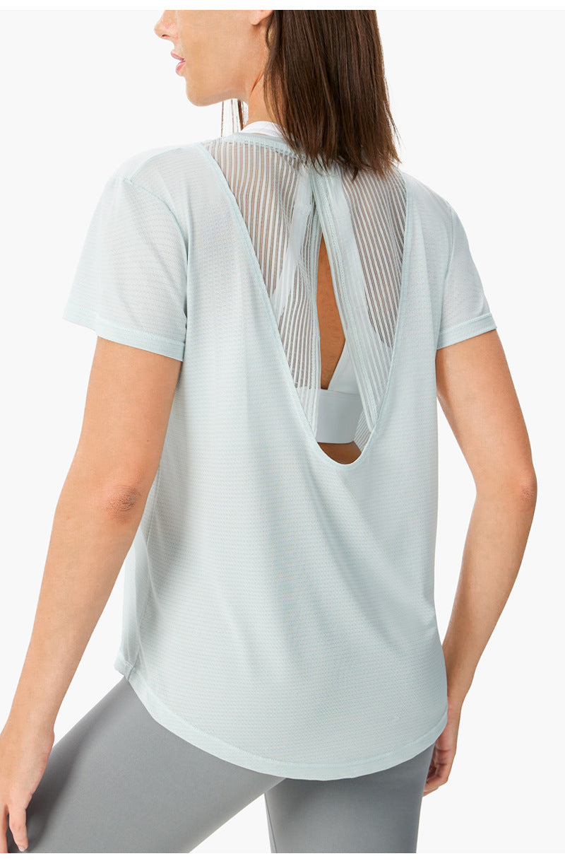 Summer Outdoor Fast Drying Short Sleeves Yoga Tops