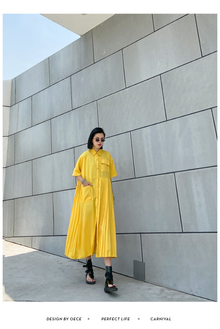 Designed Summer Short Sleeves Long Cozy Dresses