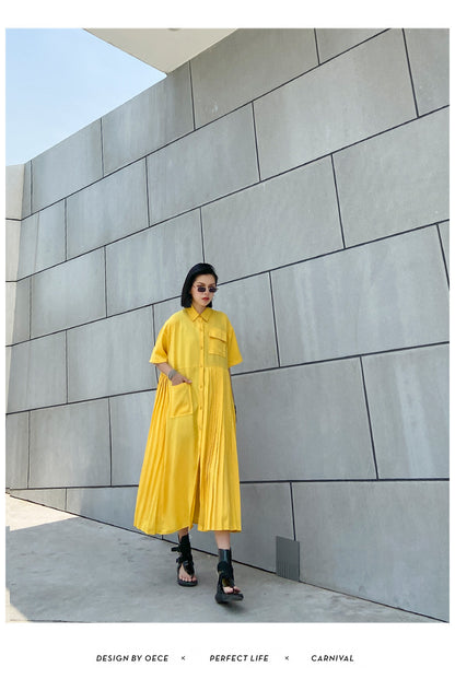 Designed Summer Short Sleeves Long Cozy Dresses