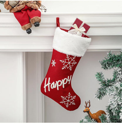 Red Christmas Party Snowflake Gifts Socks