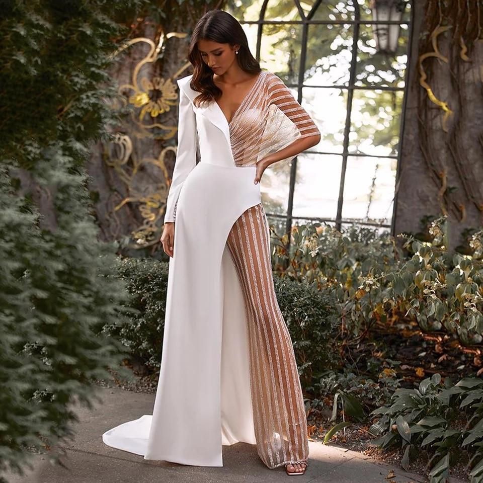 Designed Sexy See Through Lace Pants Dresses
