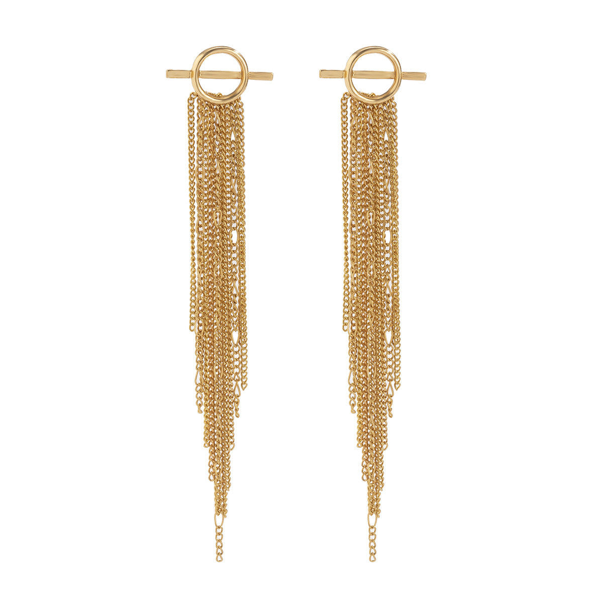 Vintage Tassels Design Metal Drop Earrings