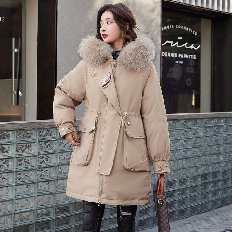 Warm Thick Velvet Plus Sizes Winter Outerwear for Women