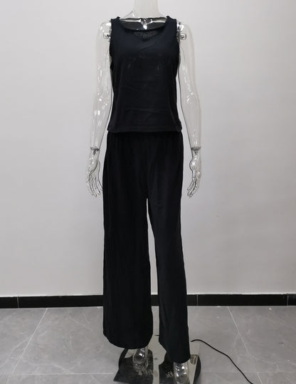 Leisure Summer Women Two Pieces Sleeves Tops and Pants