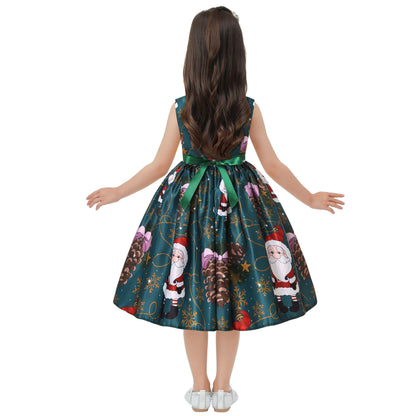 Merry Christmas Butterfly Kids Party Dresses