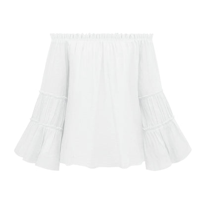 Casual Off The Shoulder Summer Long Sleeves Women Blouses