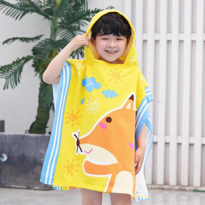 Kids Cartoon Print Bath Towel-STYLEGOING