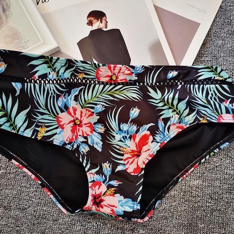 Women High Waist Floral Print V Neck Bikini-STYLEGOING