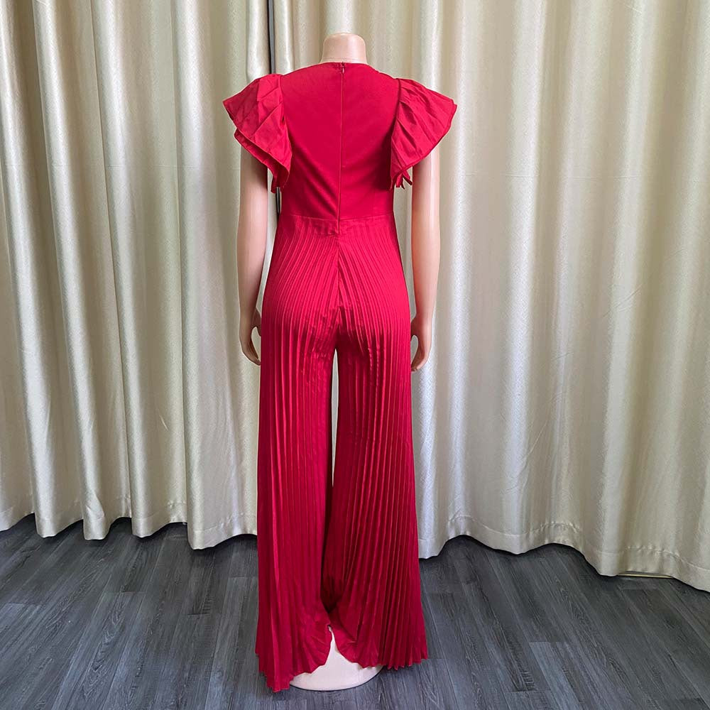 Sexy Deep V Neck Women Long Jumpsuits