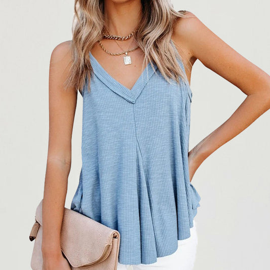 Sexy V Neck Cotton Sleeveless Tank Tops