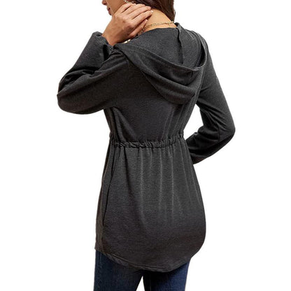 Casual Zipper Slim Waist Women Hoody Coat--Free Shipping at meselling99
