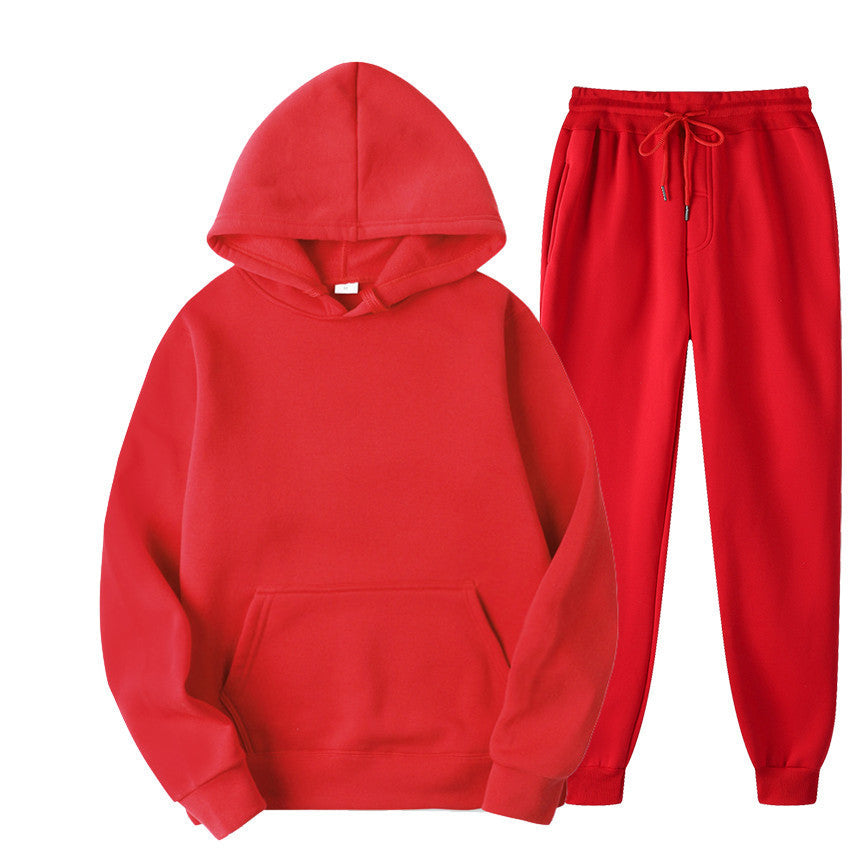Casual Pullover Hoodies and Sports Pants Sets for Women and Men