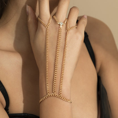 Hip Hop Fashion Metal Finger Bracelets for Women