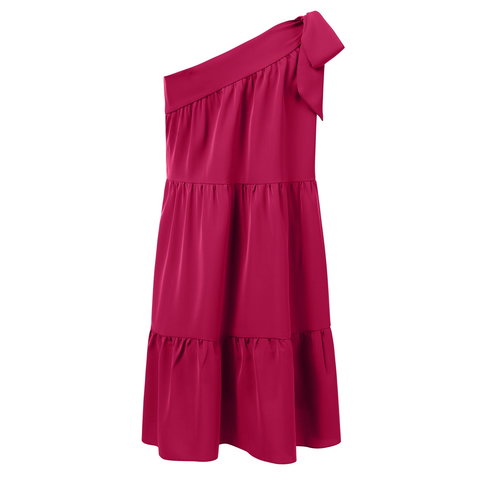 Sexy One Shoulder Chiffon Short Daily Sun Dresses