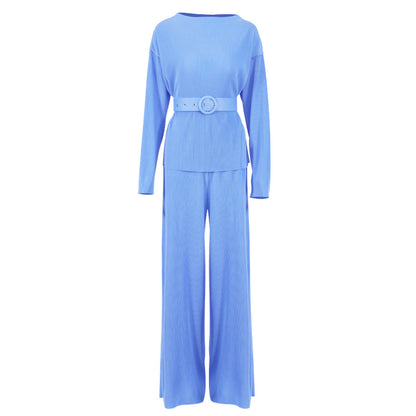 Luxury Spring Stand Collar Women Suits with Belt