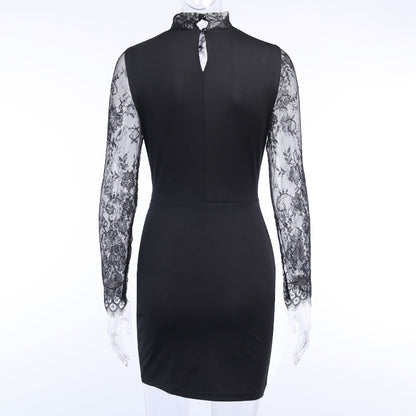 Black Sexy Lace Hot Mini Dresses
