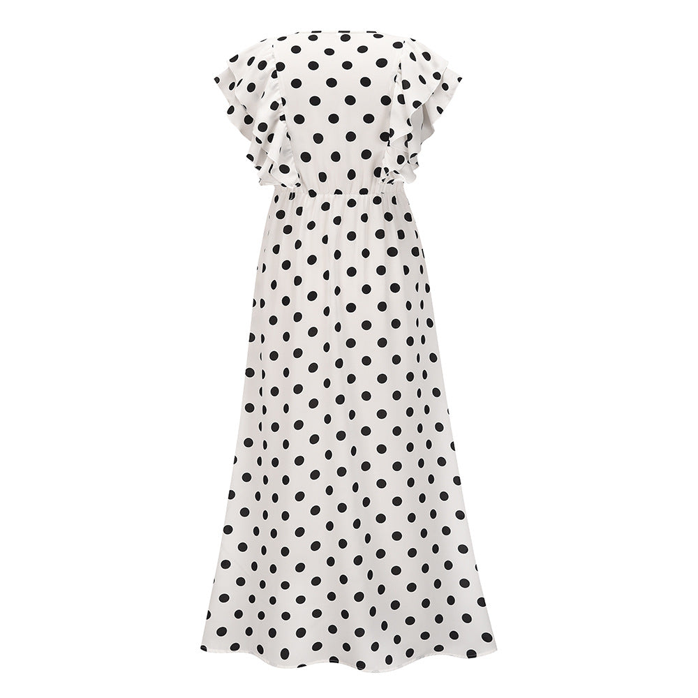 Summer Sexy Dot Print Long Summer Beach Dresses