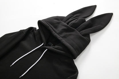 Cat Ear Design Women Velvet Hooides