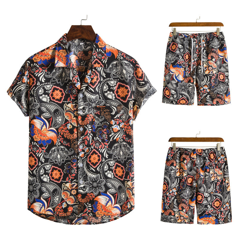 Summer Hawaii Floral Men‘s Beach Sets