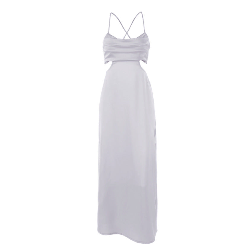 Summer Stain Backless Women Party Dresses