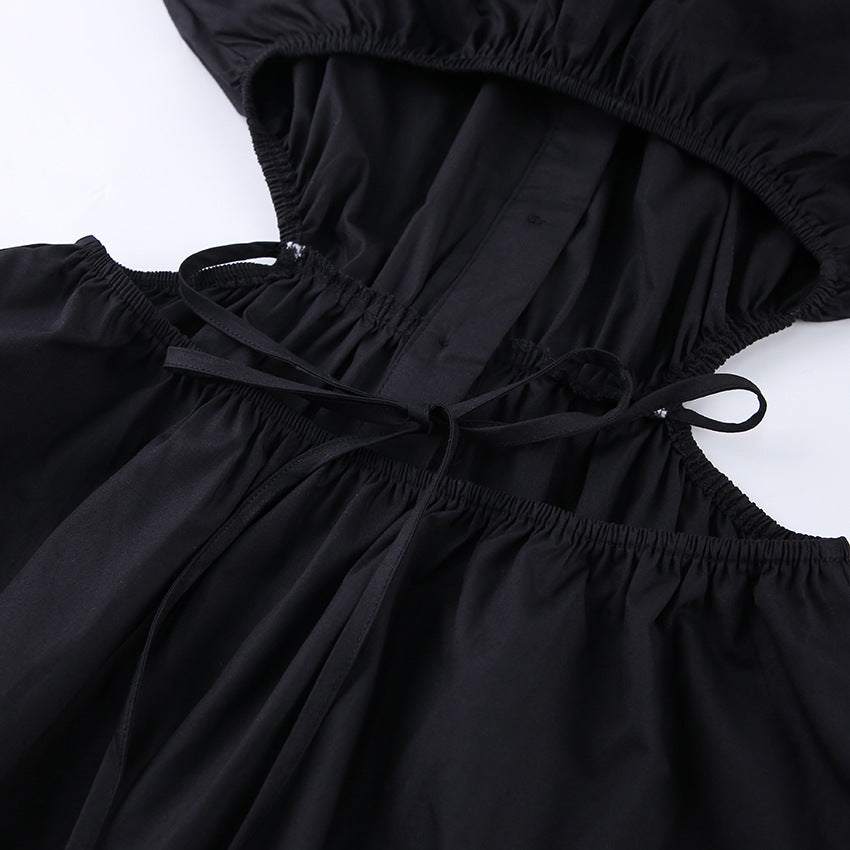 Sexy Waist Baring Long Sleeves Women Short Shirts Dresses