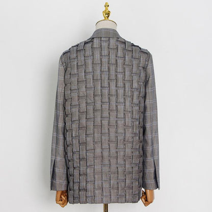 Vintage Handmade Pleat Fashion Blazers-STYLEGOING