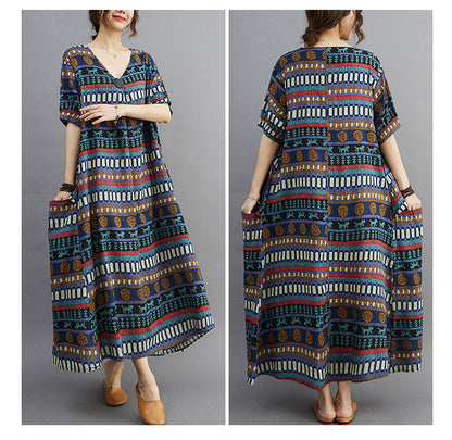 Blue Cat Design Women Plus Sizes Summer Dresses