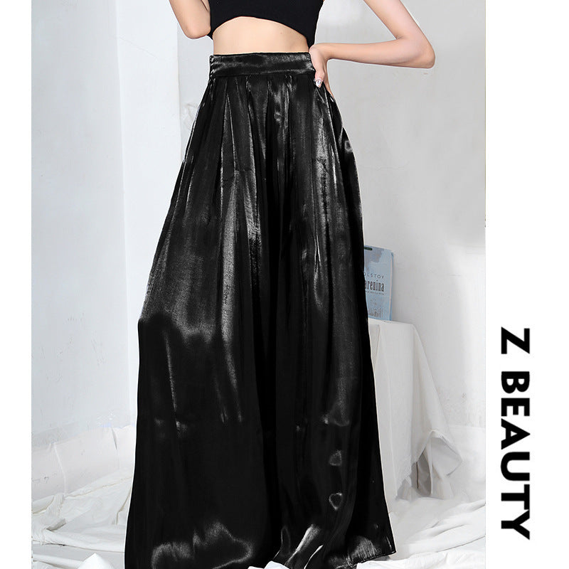 Summer High Waist Women Wide Leg Pants