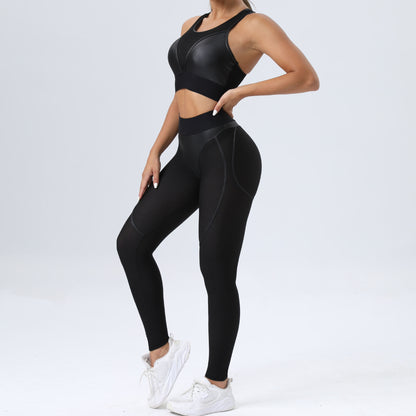 Sexy Black Two Pieces Sport Suits for Women