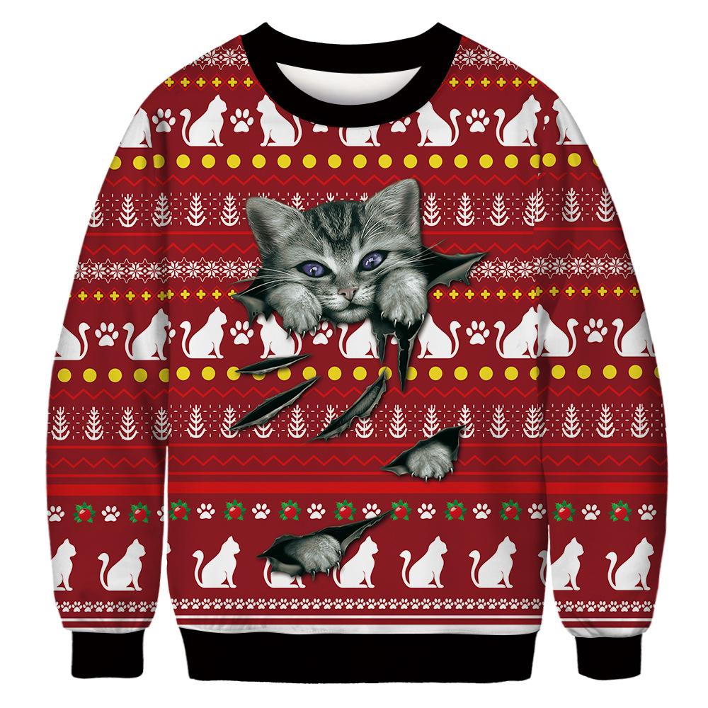 Christmas Cat His-and-hers Hoodies Sweaters