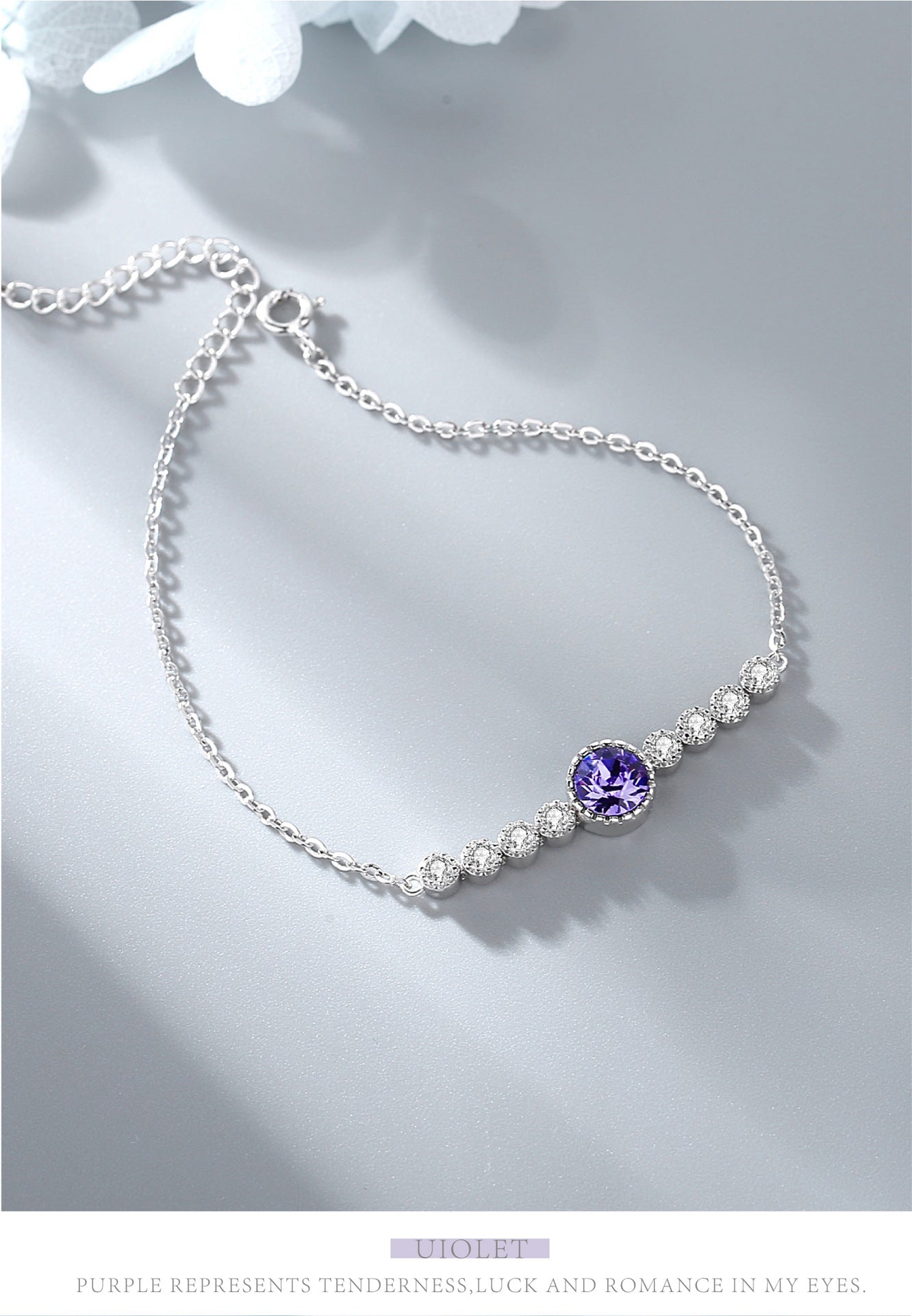 Romantic Luxury Crystal Sliver Bracelet for Women