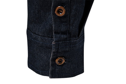 Casual Denim Long Sleeves Shirts for Men
