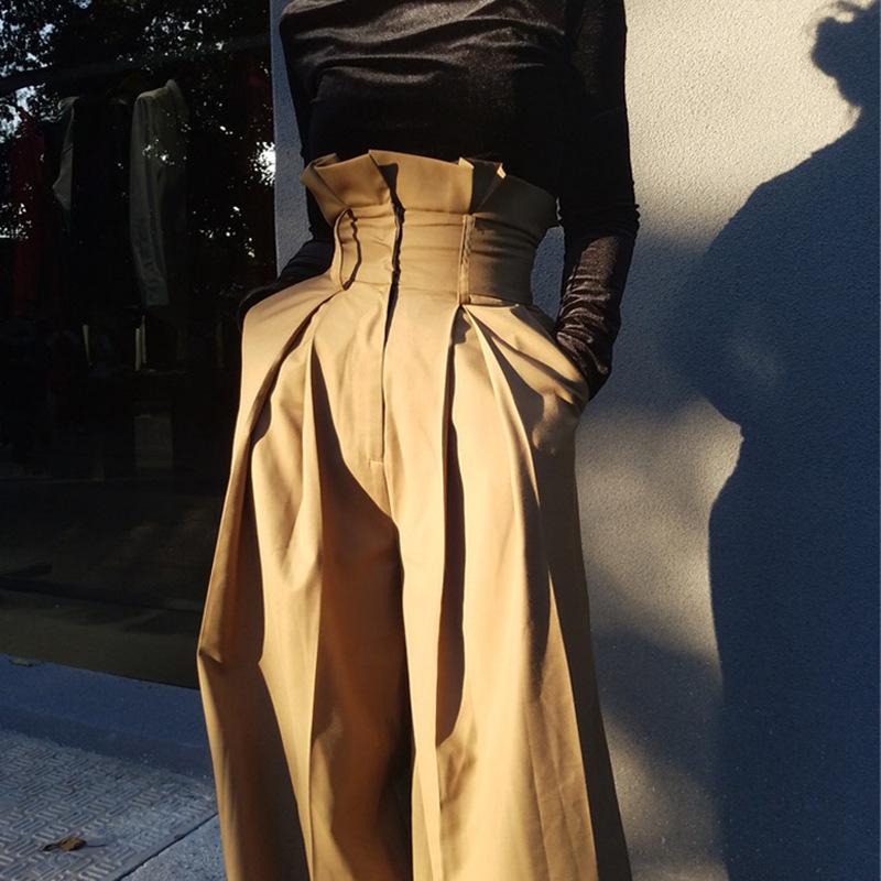 Casual High Waist Loose Straight Pants-STYLEGOING