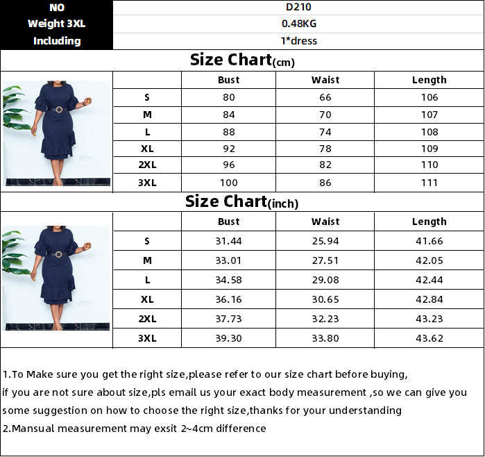 Sexy Women Office Lady Plus Sizes Sheath Dresses with Belt