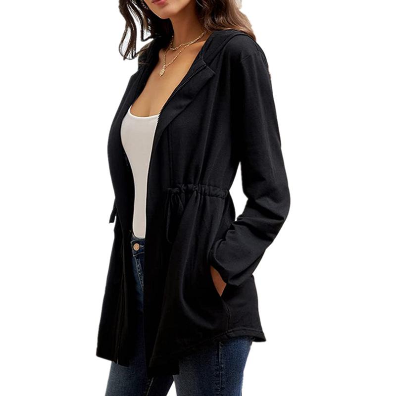 Casual Zipper Slim Waist Women Hoody Coat--Free Shipping at meselling99