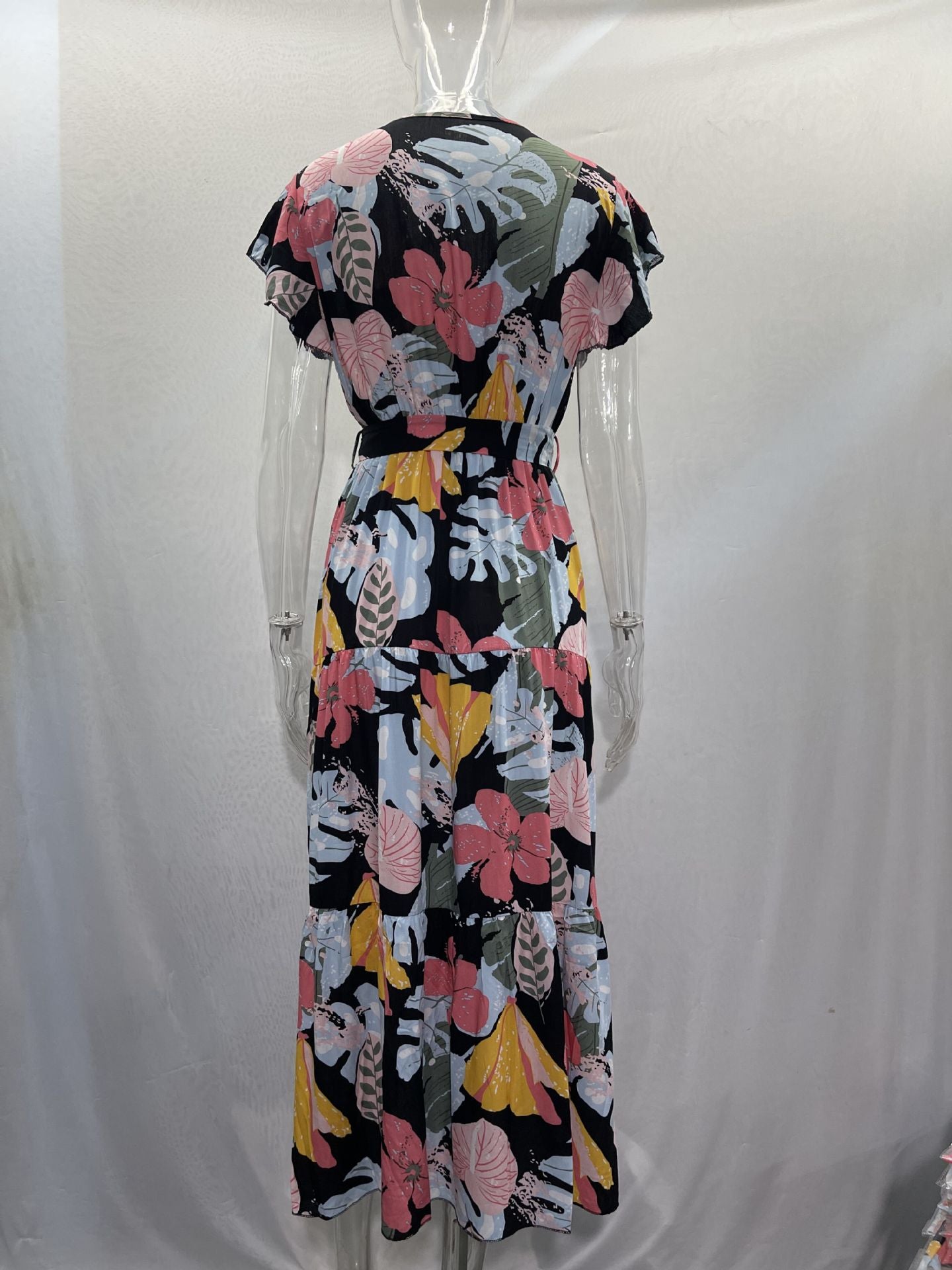 Casual Summer Floral Print Short Sleeves Women Dresses