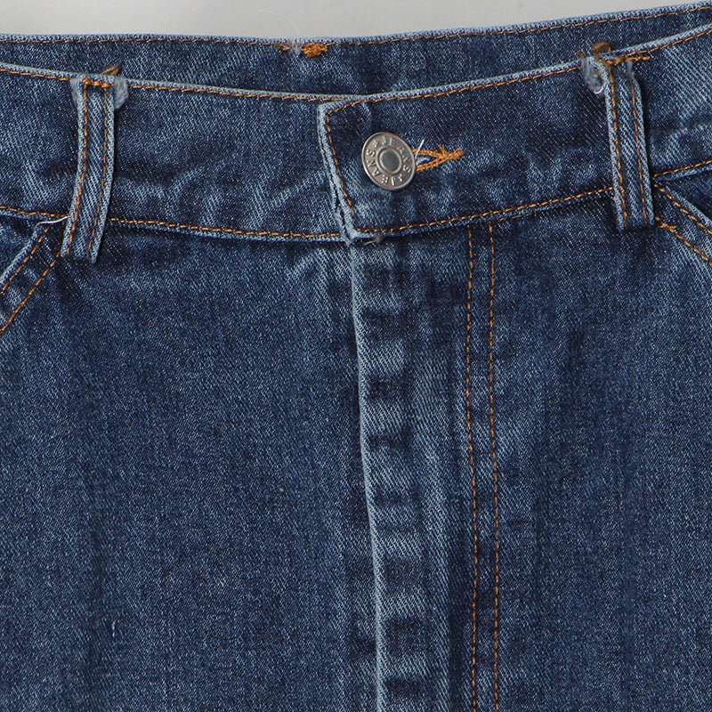 Designed Women High Waist  Split Front Denim Skirts