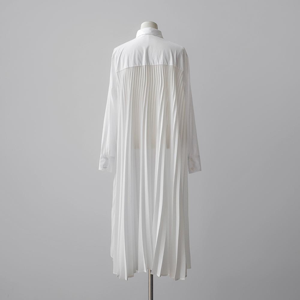 Classy Women Plus Sizes Pleated Long Shirt Dresses-STYLEGOING