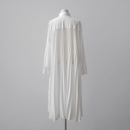 Classy Women Plus Sizes Pleated Long Shirt Dresses-STYLEGOING