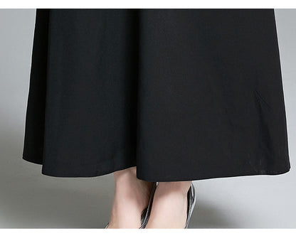 Elegant Office Lady Black Long Dresses