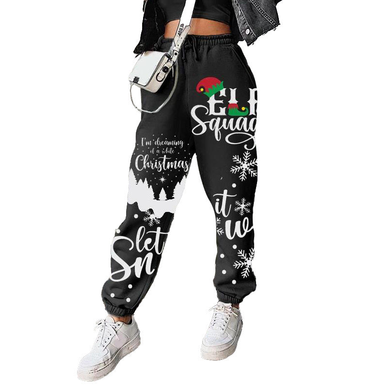 Casual Christmas Harem Pants for Women