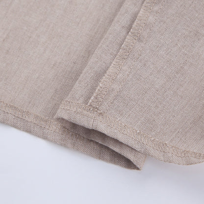 Lovely Linen Square Neckline Mini Dresses