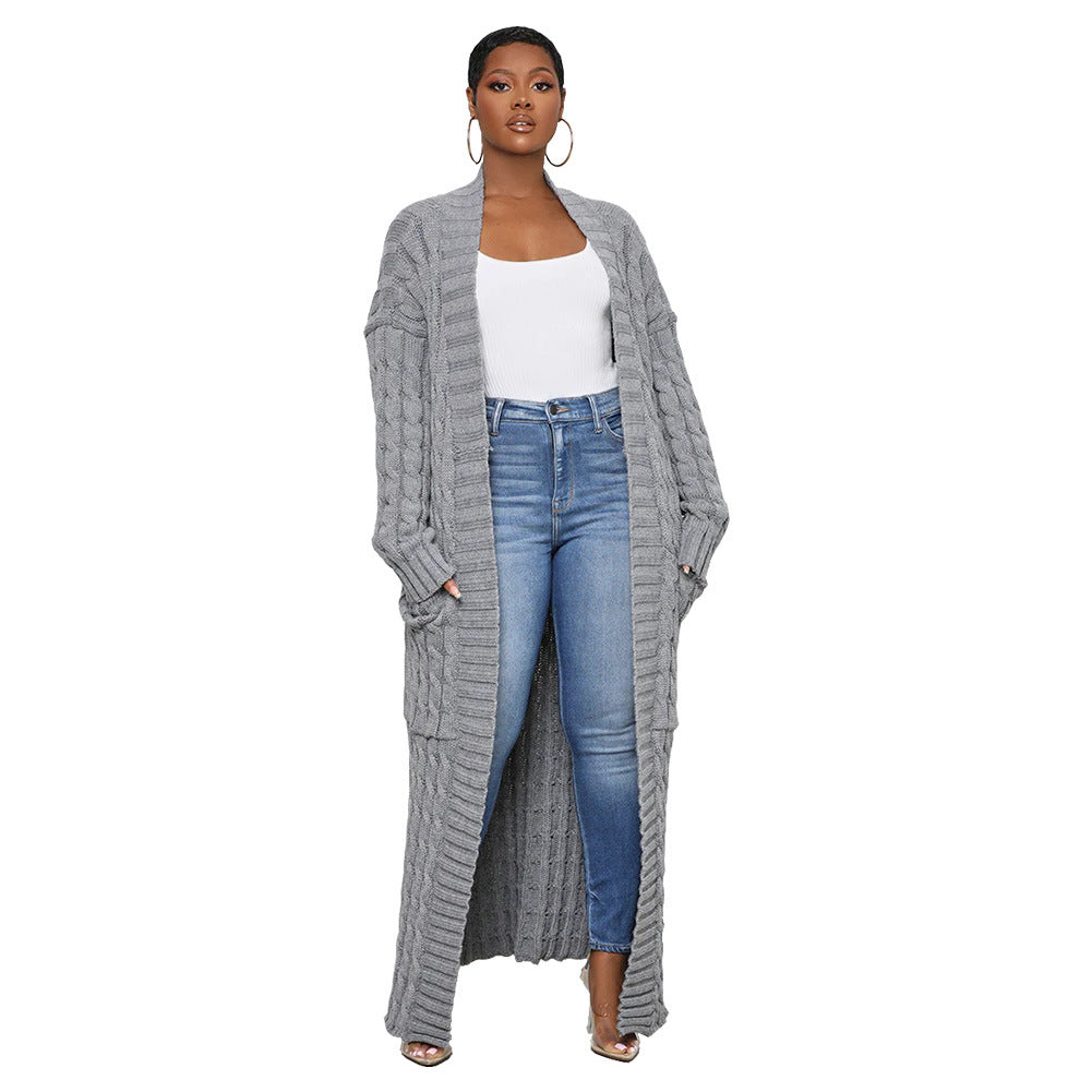 Casual Long Knitted Cardigan Overcoats for Women