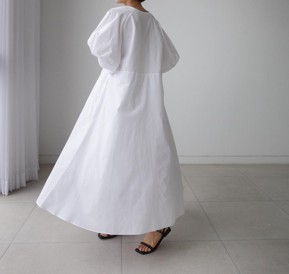 Loose Cozy Puff Sleeves Long Dresses-STYLEGOING