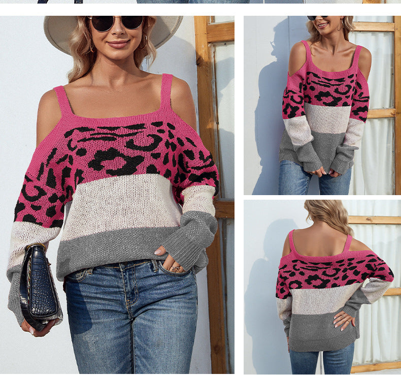Sexy Off The Shoulder Women Knitting Sweaters