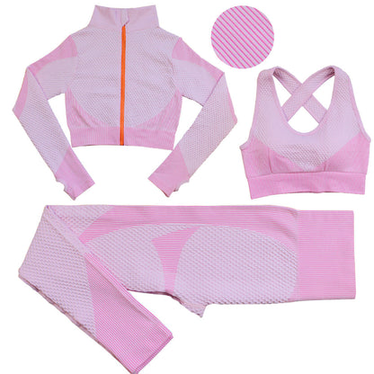 Sexy Body Buidling Sporting 3pcs Suits for Women